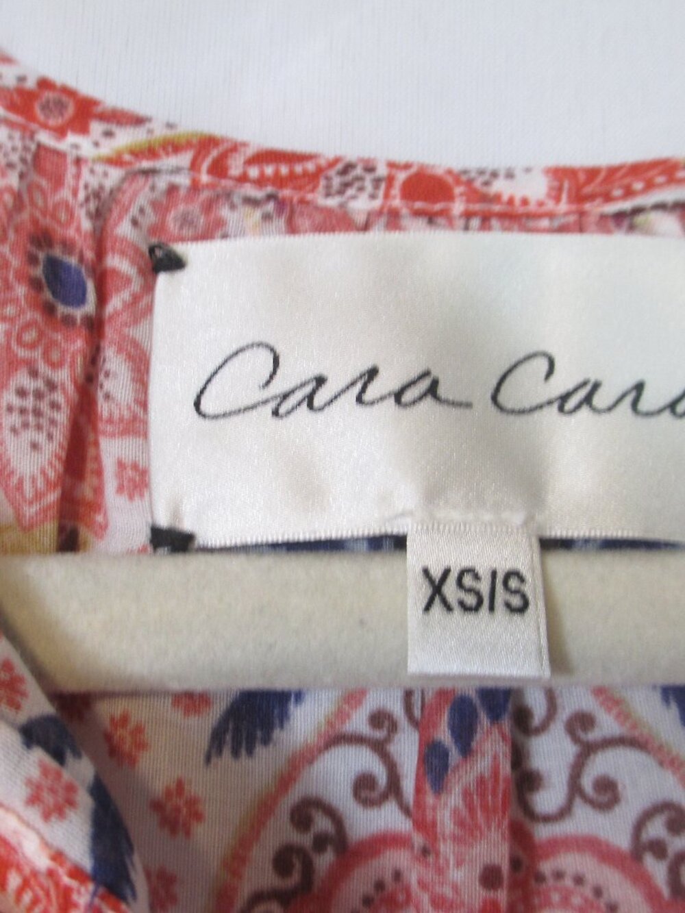 Cara Cara Orange Blue Paisley Sleeveless Maxi Dress with Tassel Tie Boho XS/S - Picture 8 of 10